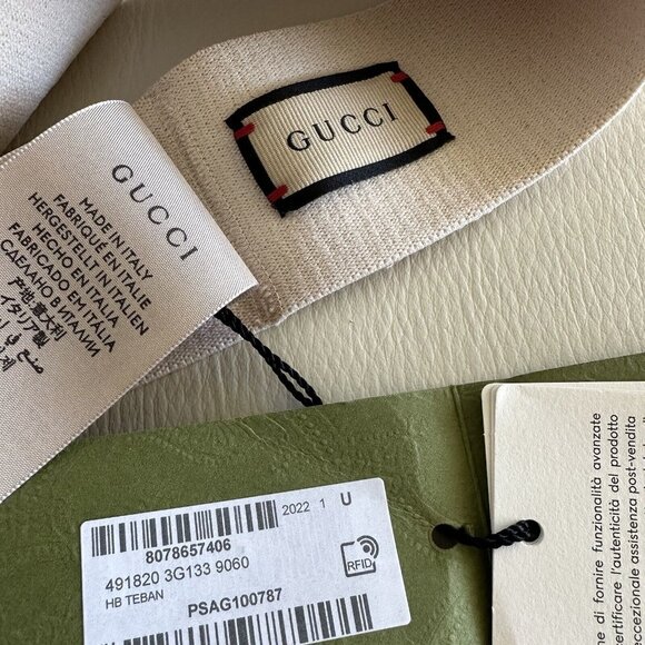 NWT GUCCI Alphabet Logo Headband Creamy White 491820-3G133 One Size - Picture 3 of 6